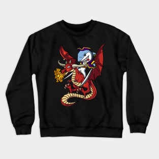 Shark Pirate Riding Dragon Crewneck Sweatshirt